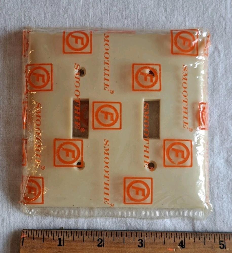 Smoothie Almond 2-Gang Toggle Switch Device Mount Wall Plate