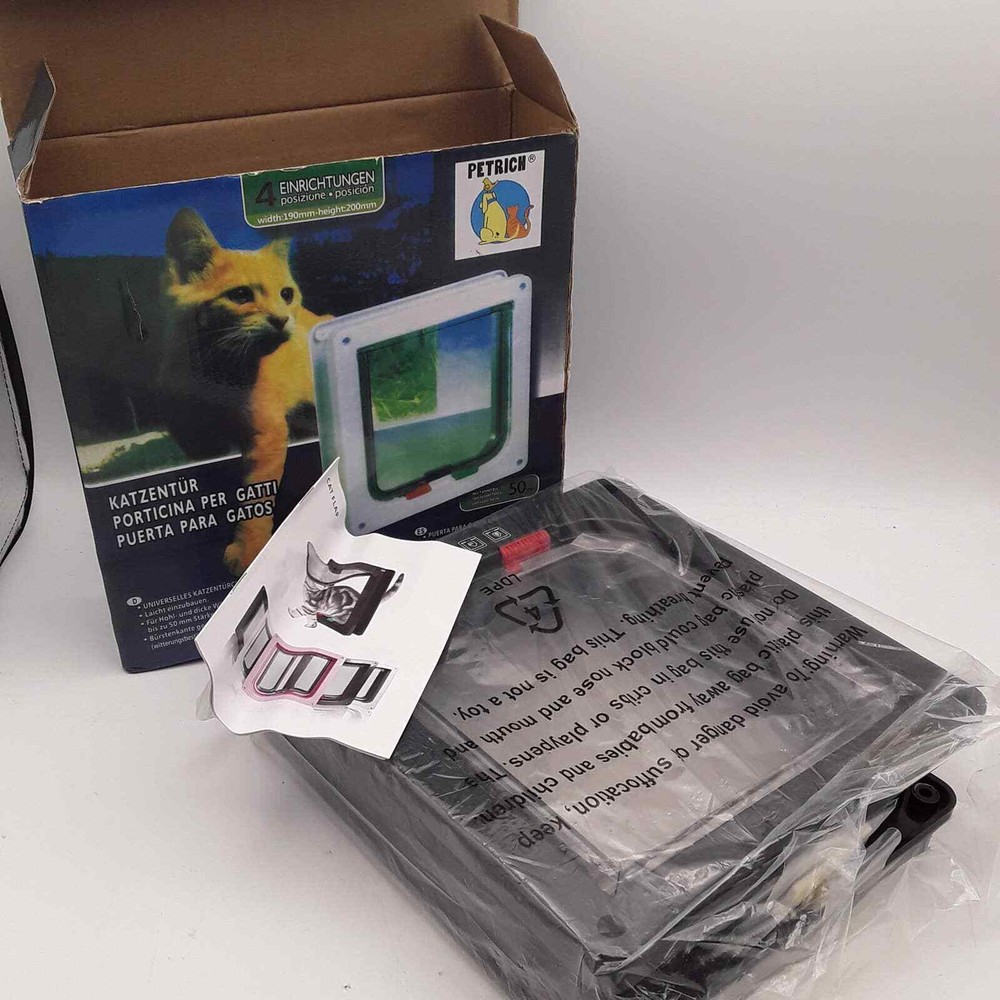 Cat Door - NIB - Multifunctional Black 4-Way Locking