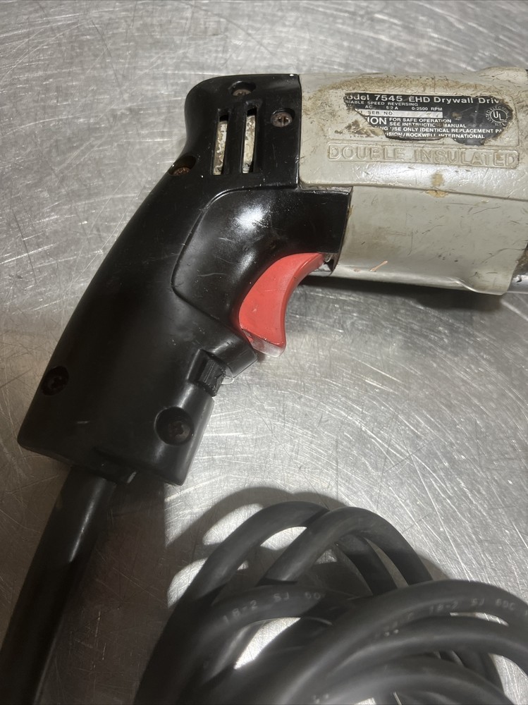 Rockwell Drywall Driver Model #7545 Variable Speed Reversing Used Surplus