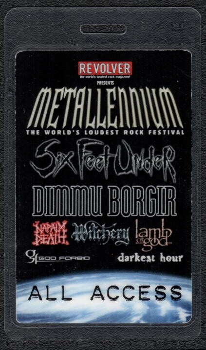 Metallennium Backstage Pass - 2001 Laminated Pass