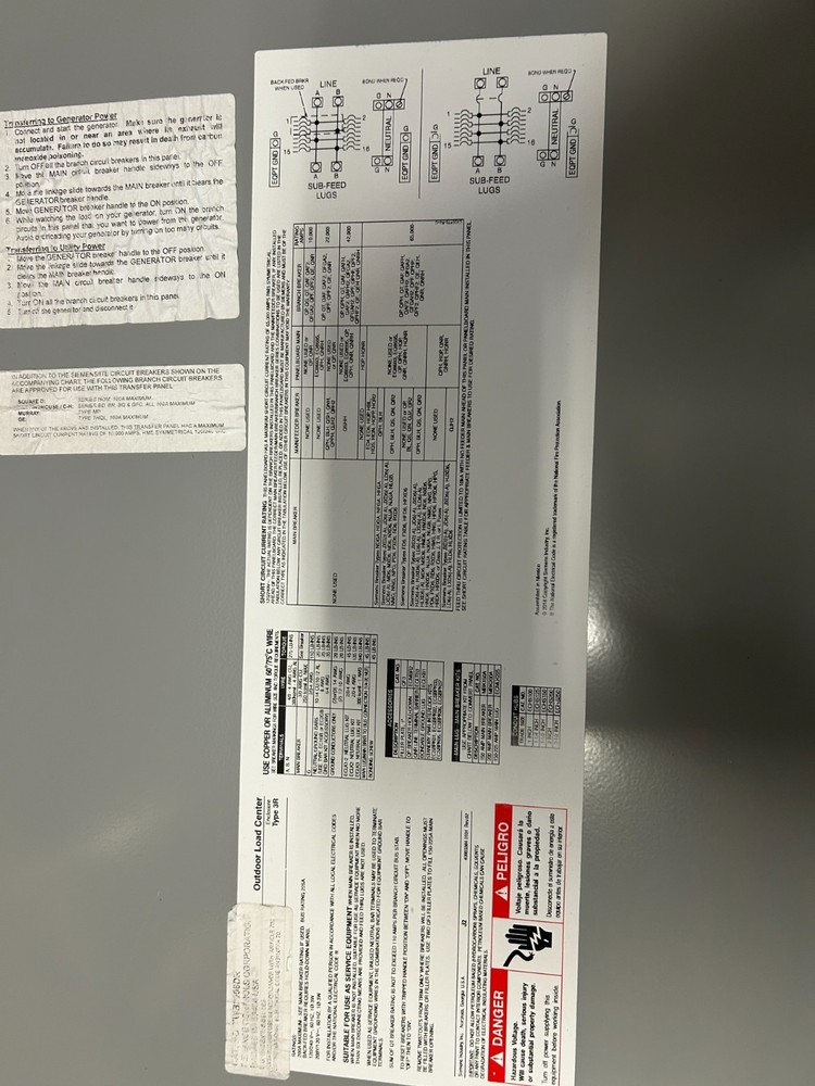 Reliance TWB2006DR Transfer Switch