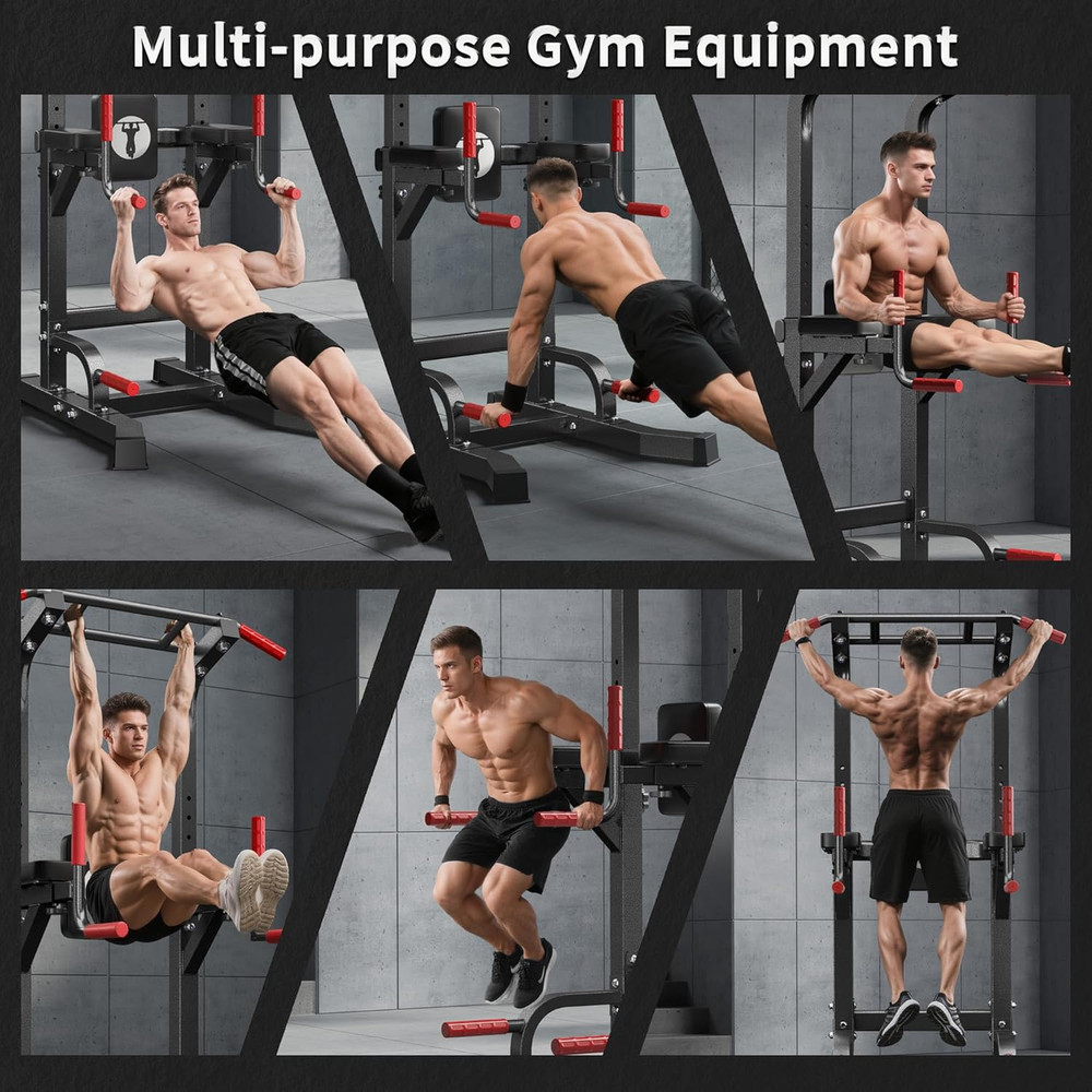 Multi-Function Power Tower Pull up Bar Station Pull up Dip Station for Home Gym,