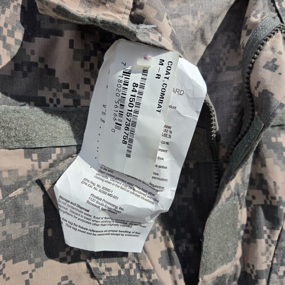 Army Combat Uniform ACU Coat Flame-Resistant Medium Regular Insect-Repellent NWT