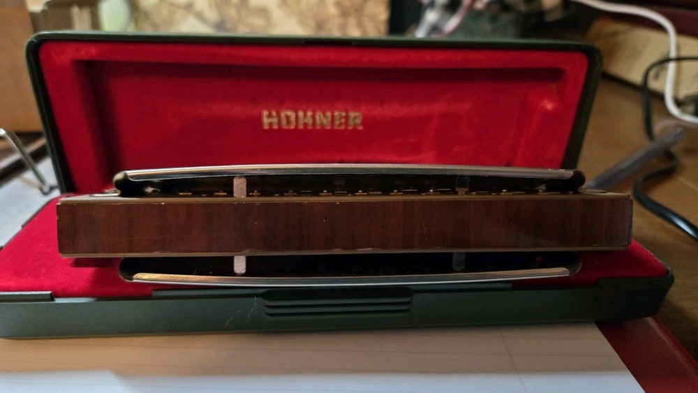 M. Horner Super Chromonica Harmonica With case _ VINTAGE