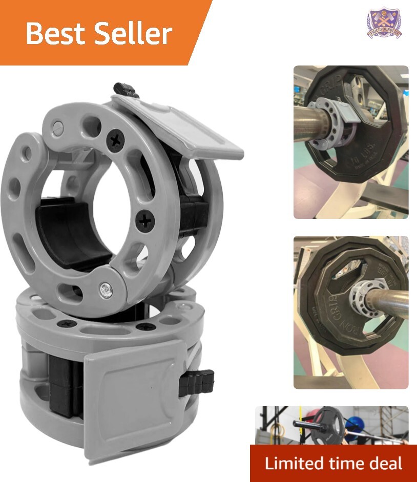Durable 2-Inch Olympic Barbell Collars with Quick Release for Efficient Lifting