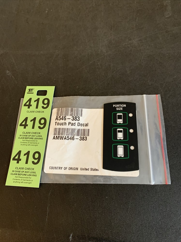 Grindmaster Cecilware A546-383 DECAL, TOUCHPAD ICB SELECT