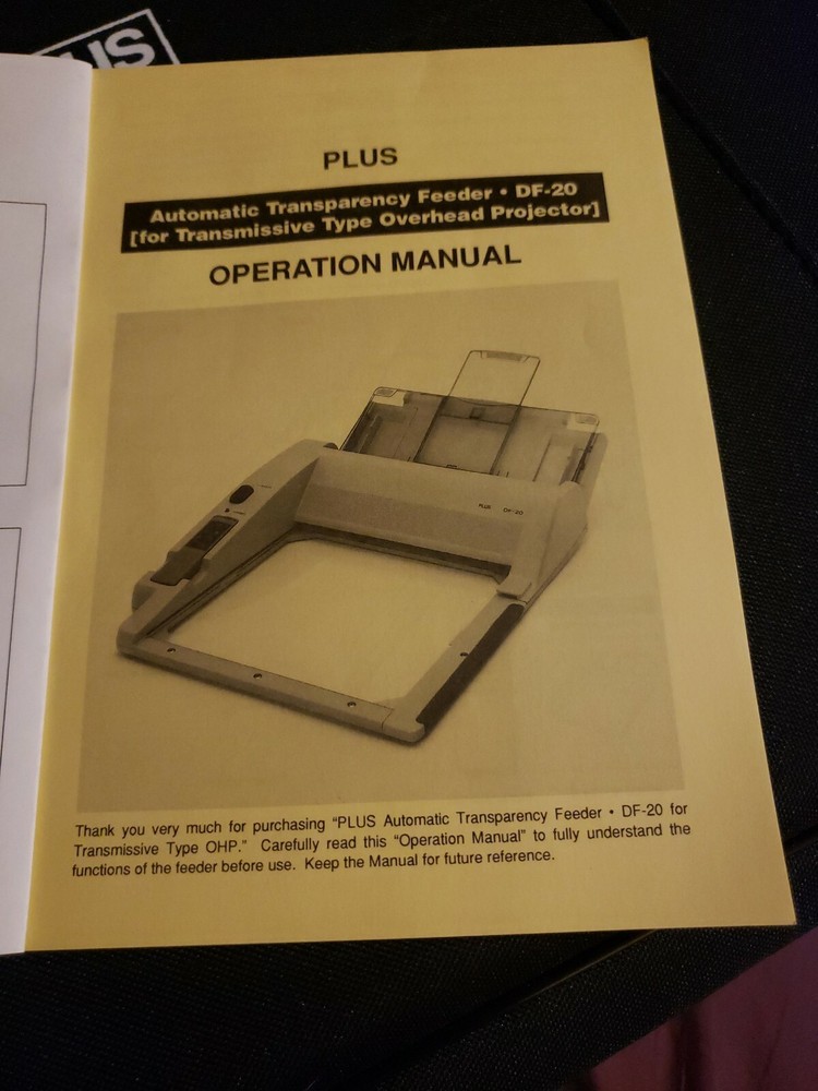 New Plus Corp DF-20 Automatic Transparency Feeder for Overhead Projector w/Case