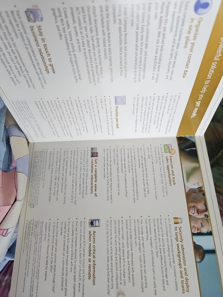 ACT! 2007 Sage Software CD Windows Contract Customer Manager version 9 LooK