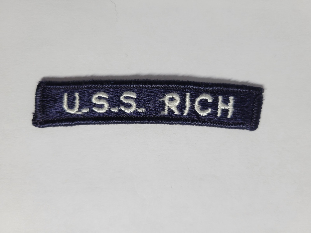US Navy U.S.S. RICH Two Navy Ships DE-695 & DD-820 Segment Patch