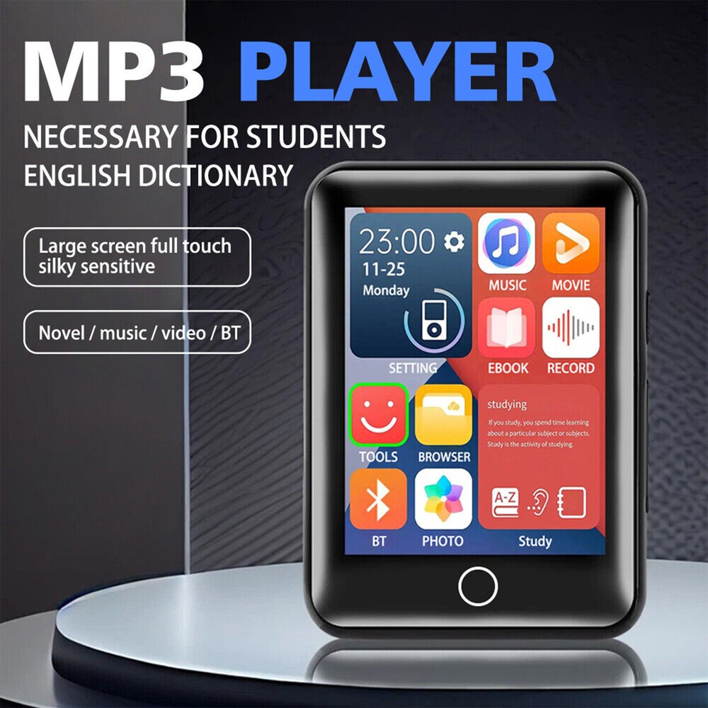 Ultra-thin Full Screen MP3 Player Portable Bluetooth Touch Music Player