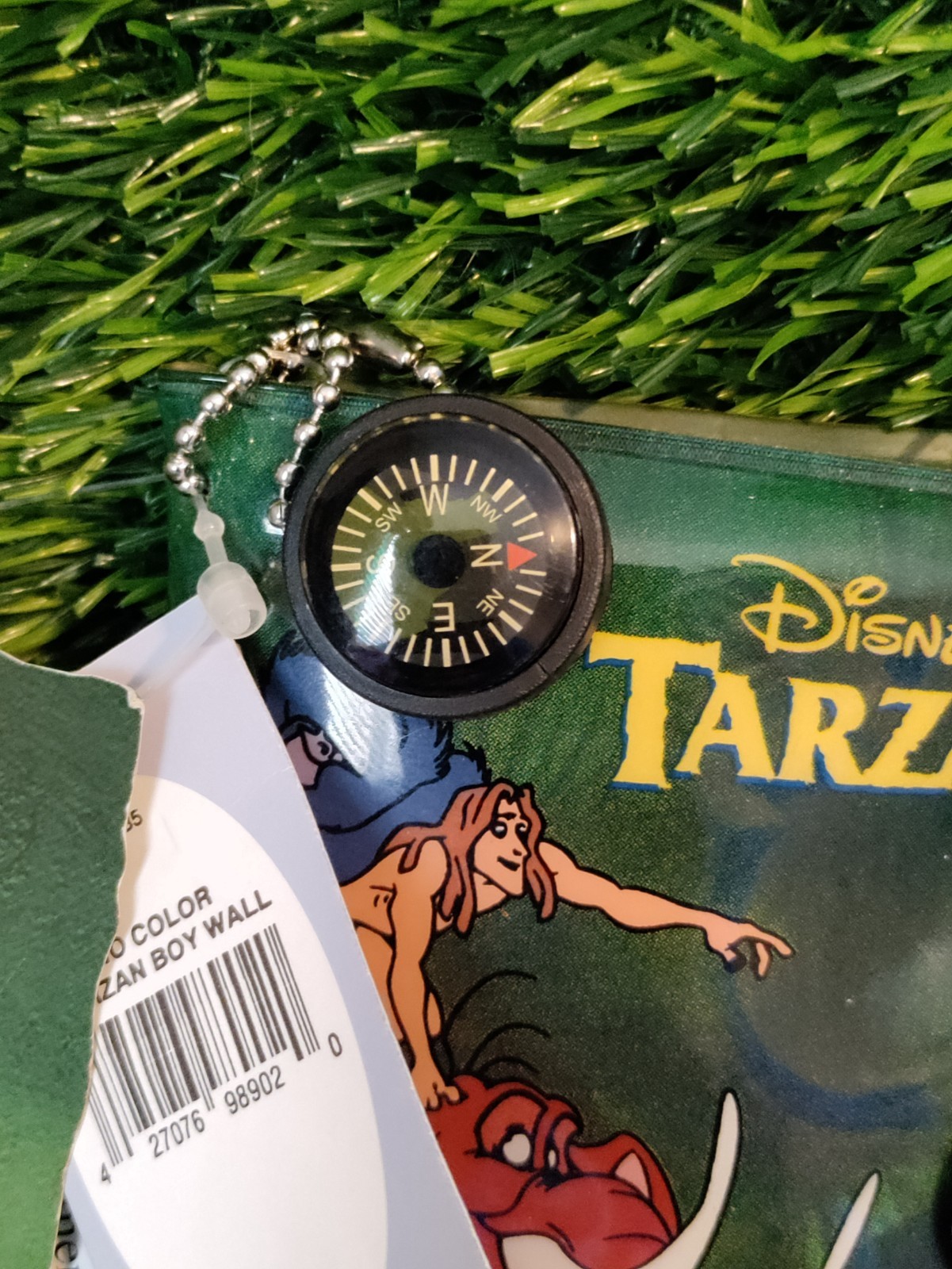 Disney Tarzan Boys Wallet with Compass NEW with tag UNUSED & Terk Keychain Plush