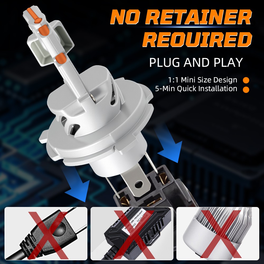 SUper Bright LED Hi/Lo Headlight Bulb for Yamaha Enticer Snowmobile 1977–1981