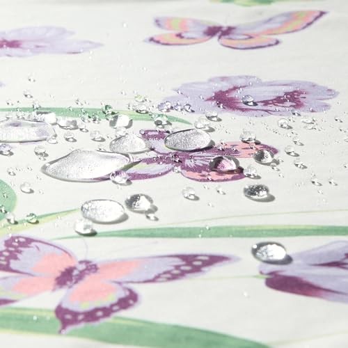 Extra Long Fabric Shower Curtain 72"W x 84"L (Pack of 1) Butterfly Garden