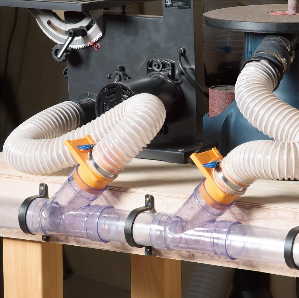 2-1/2" Dust Collection Network - Durable Clear Plastic, 65pc