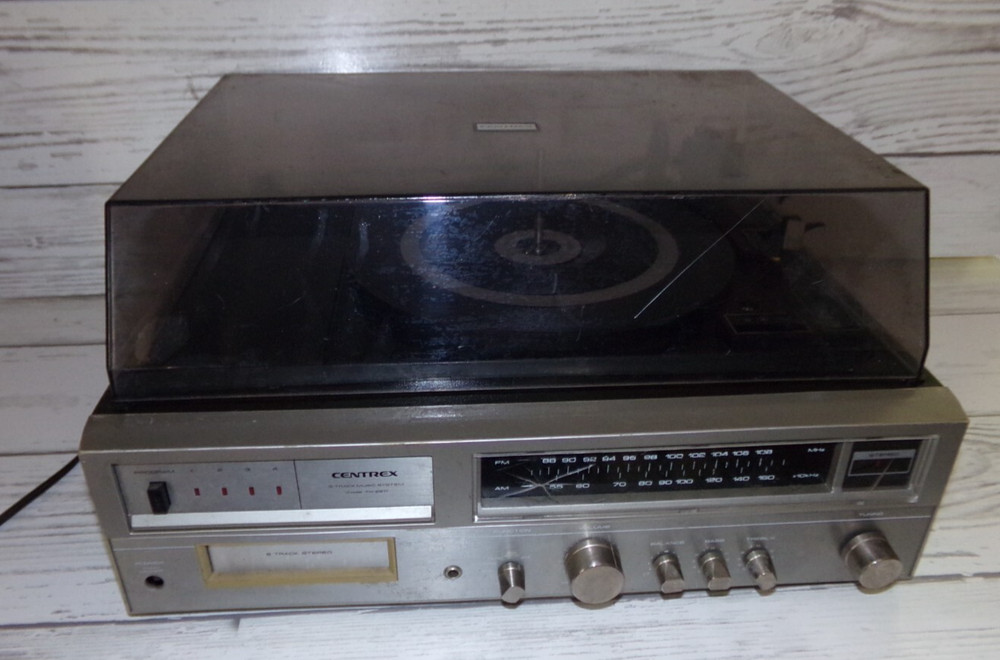 Centrex TH-2211 8 Track Stereo System Record Player