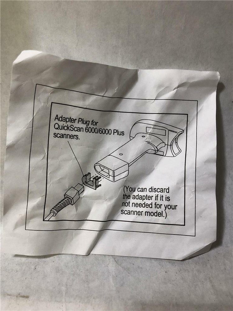 Adapter Plug for QuickScan 6000/6000 Plus Scanners 8-0738-38