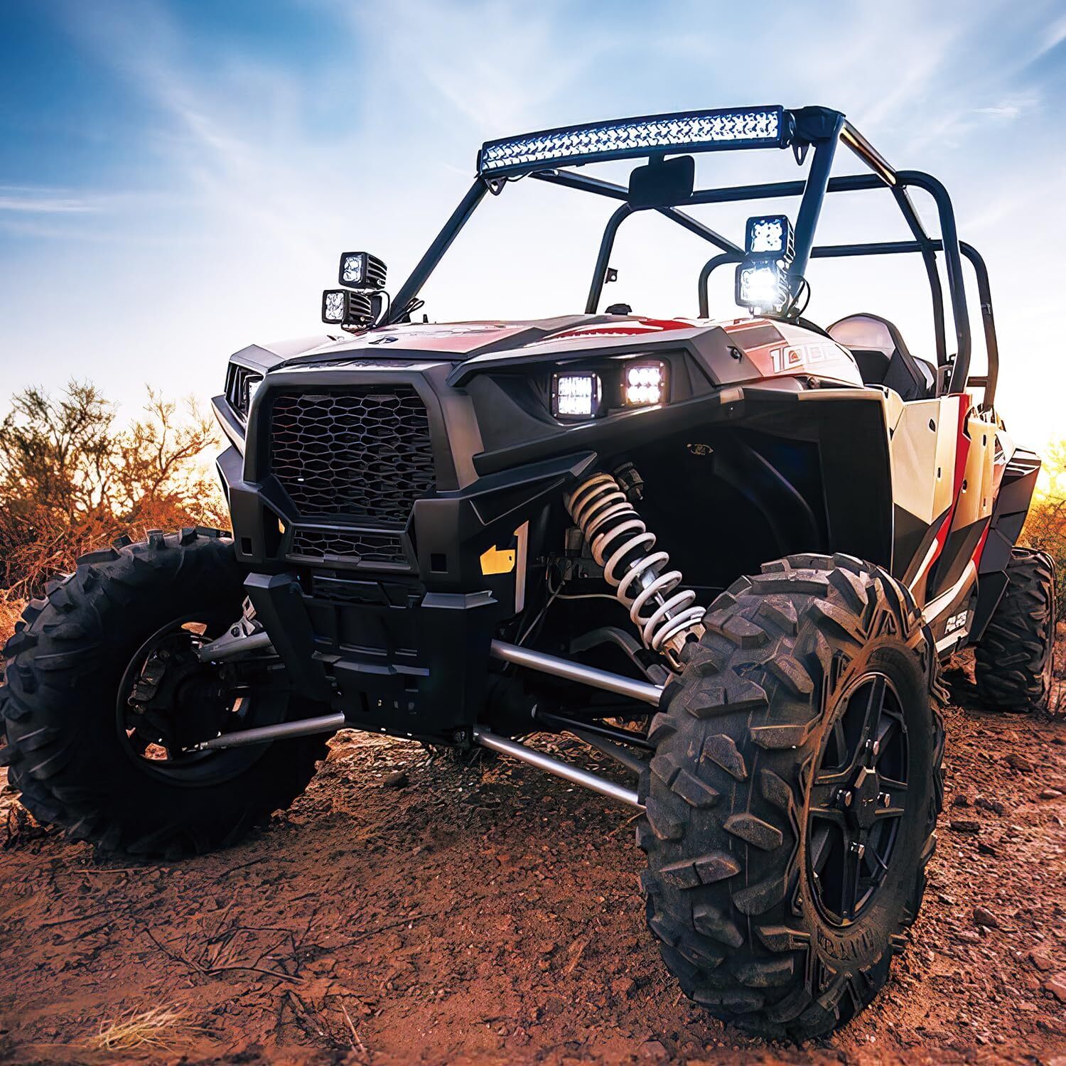 Nilight 2Pcs 3Inch 42W LED Cubes Upgraded Spot Flood Combo Square Driving Lights