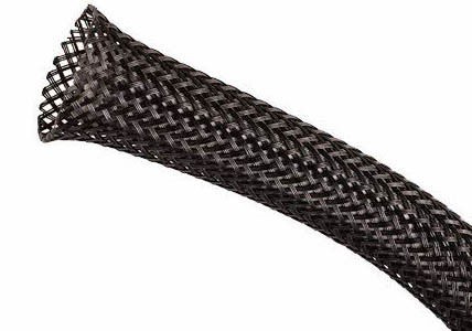 2 1/2" Black Mesh Sleeving - (10 ft. spool)