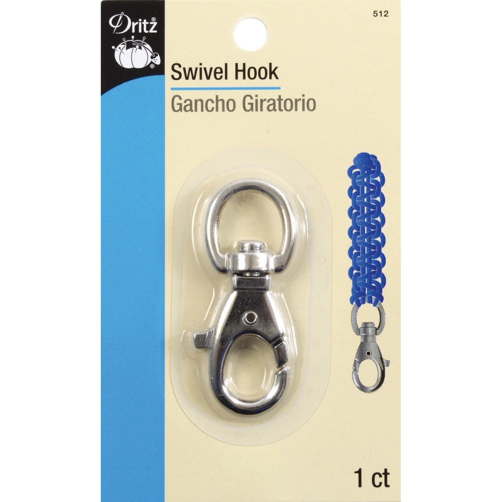 Dritz 512 Swivel Hook-Nickel (3Pk)