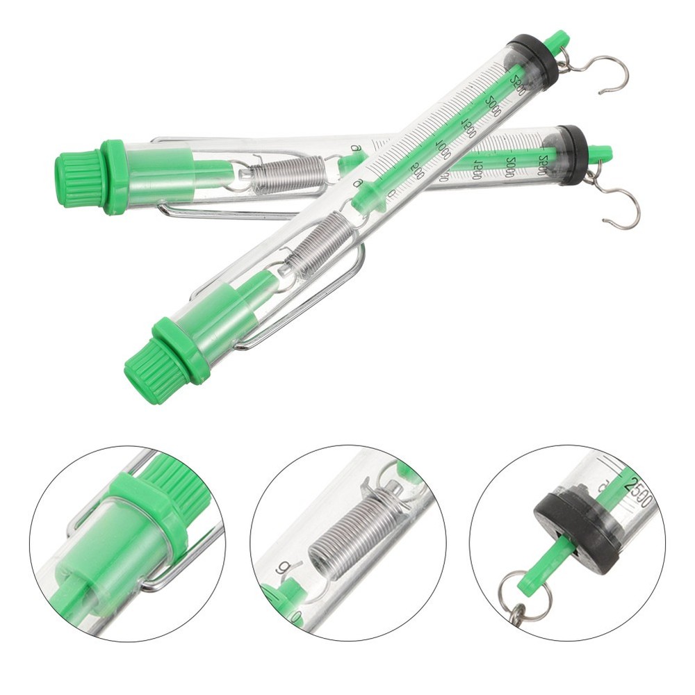 2 Pcs Cylinder Dynamometer Science Instruments Mechanical Spring Scale