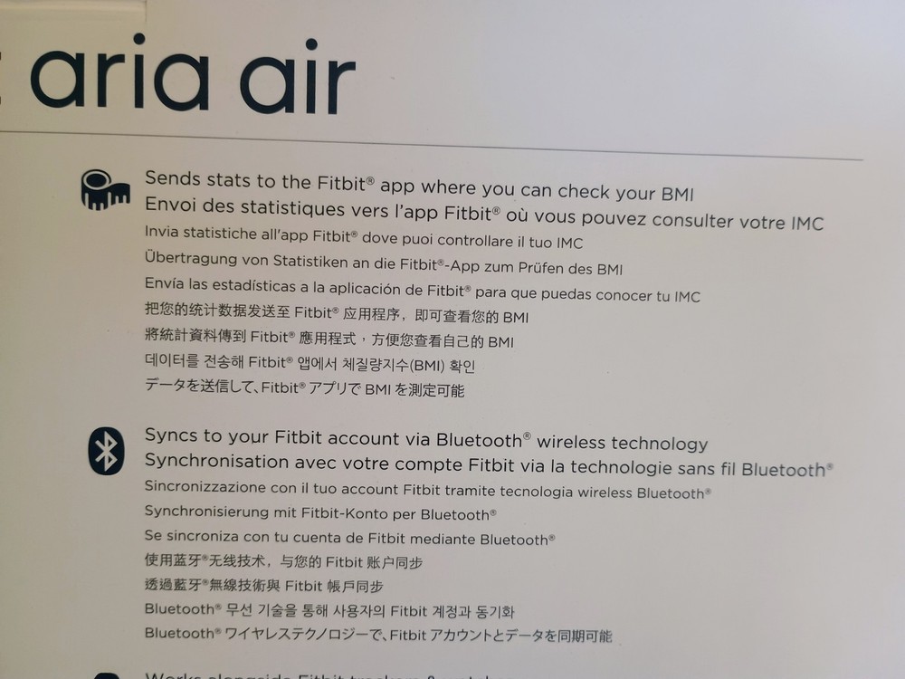 Fitbit Araia Air Scale - White - Smartphone Set up via Bluetooth BMI TRACKER NIB