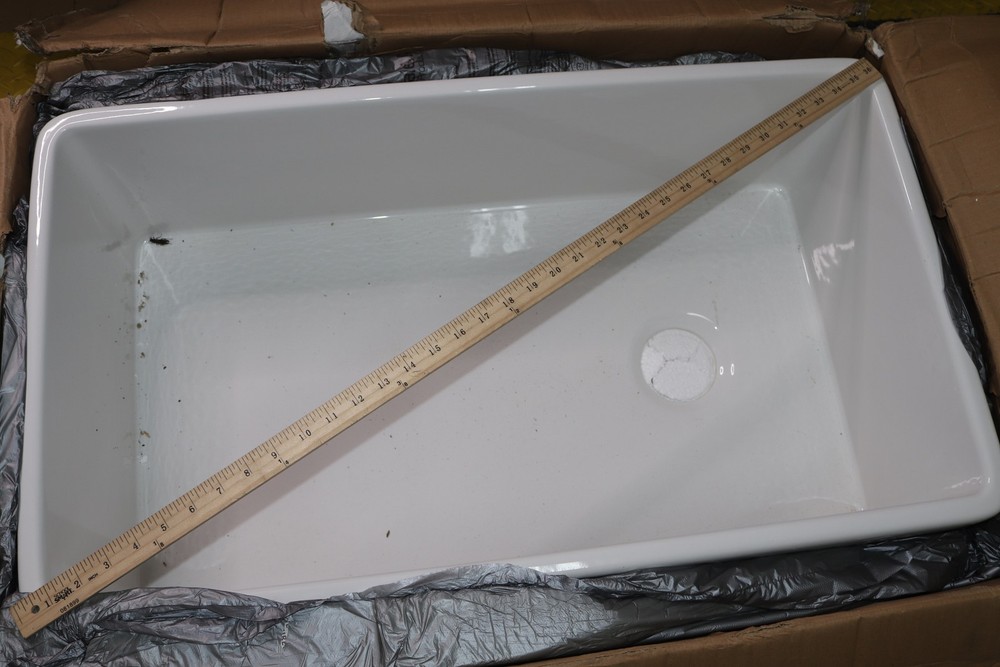 Undermount Sink Rectangle Ceramic White Large