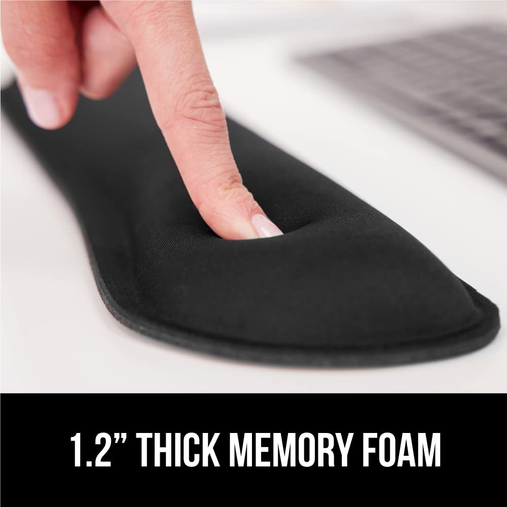 GORILLA GRIP Silky Memory Foam Wrist Rest for Computer Keyboard, Mouse, Ergonomi