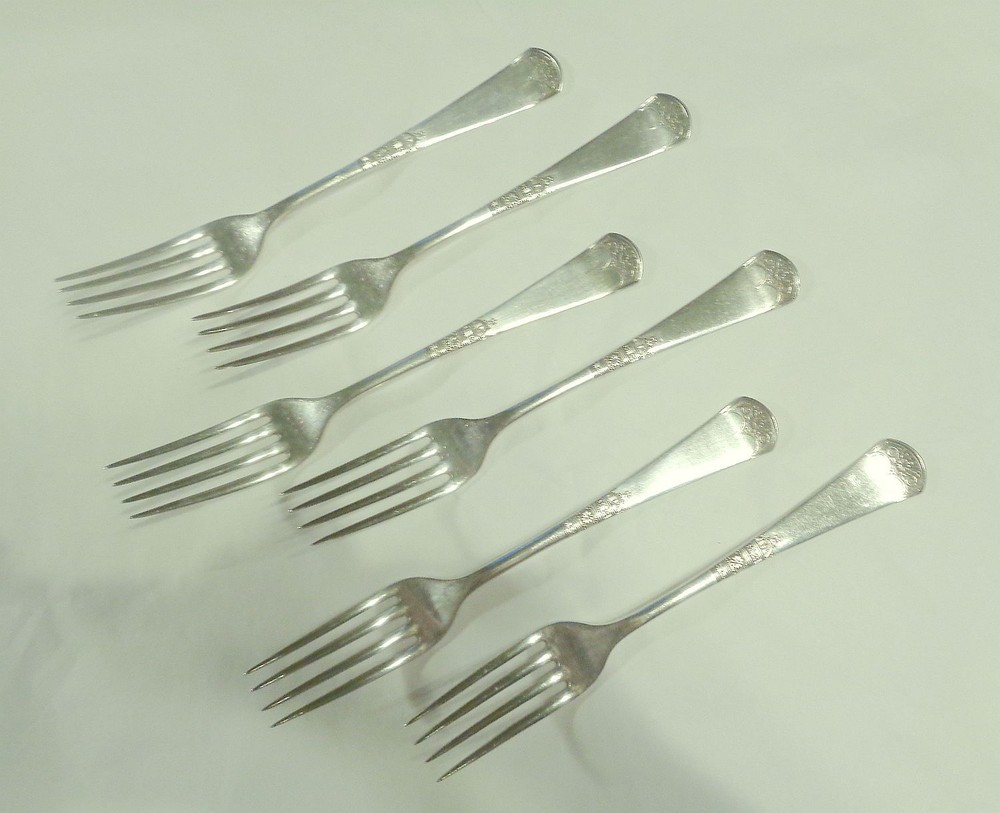 Rogers ALASKA 1890 6 Aesthetic luncheon forks lovely pattern