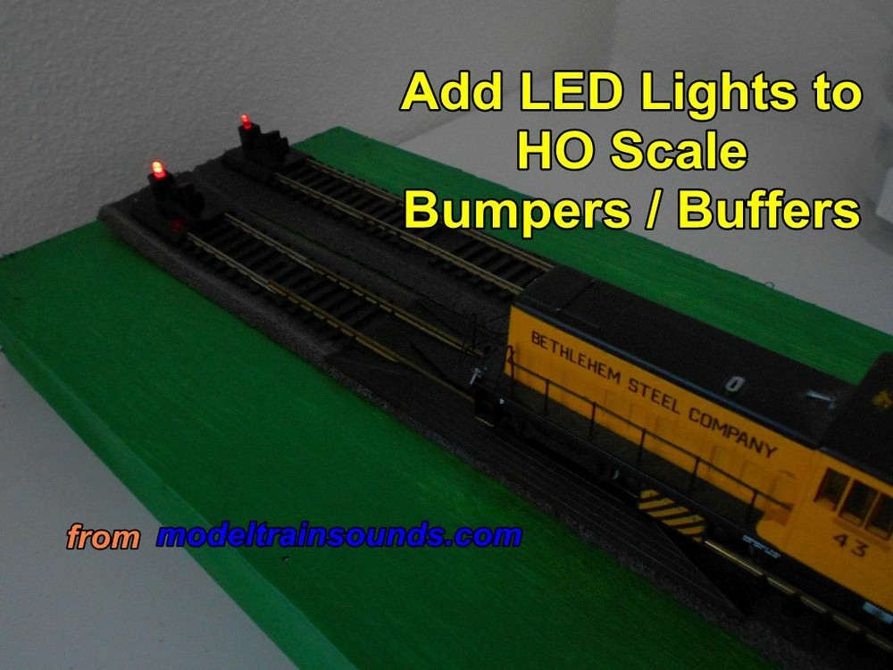 Atlas HO Scale Bumper code 100 N/S #843 modified with 2 way LED light added