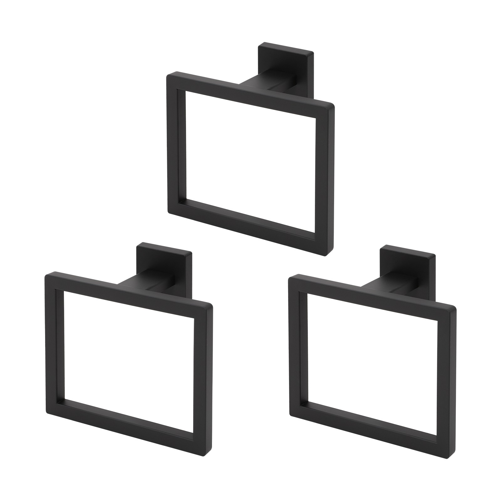 15 Pcs Black Bathroom Hardware Set Towel Bars Towel Rings Hooks Stainless Steel