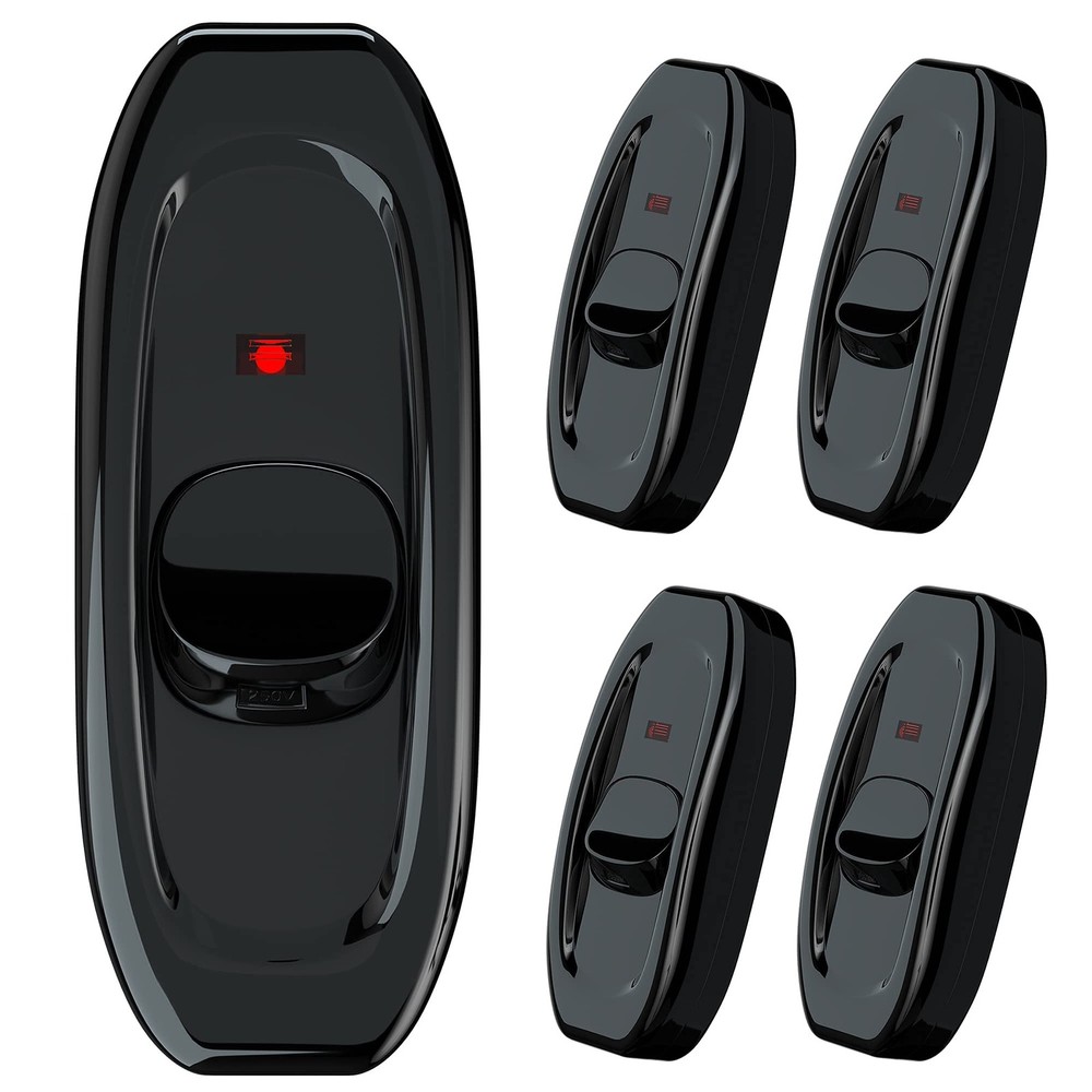 5 Pack Appliance Switch On/Off Button Table Lamp Desk Light 5pack, Black-5