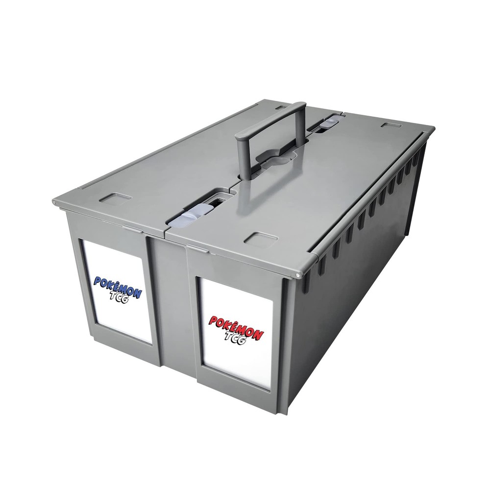 BCW 2-Row Graded Card Storage Box - Gray Stackable PSA BGS SGC CSG Slab Case