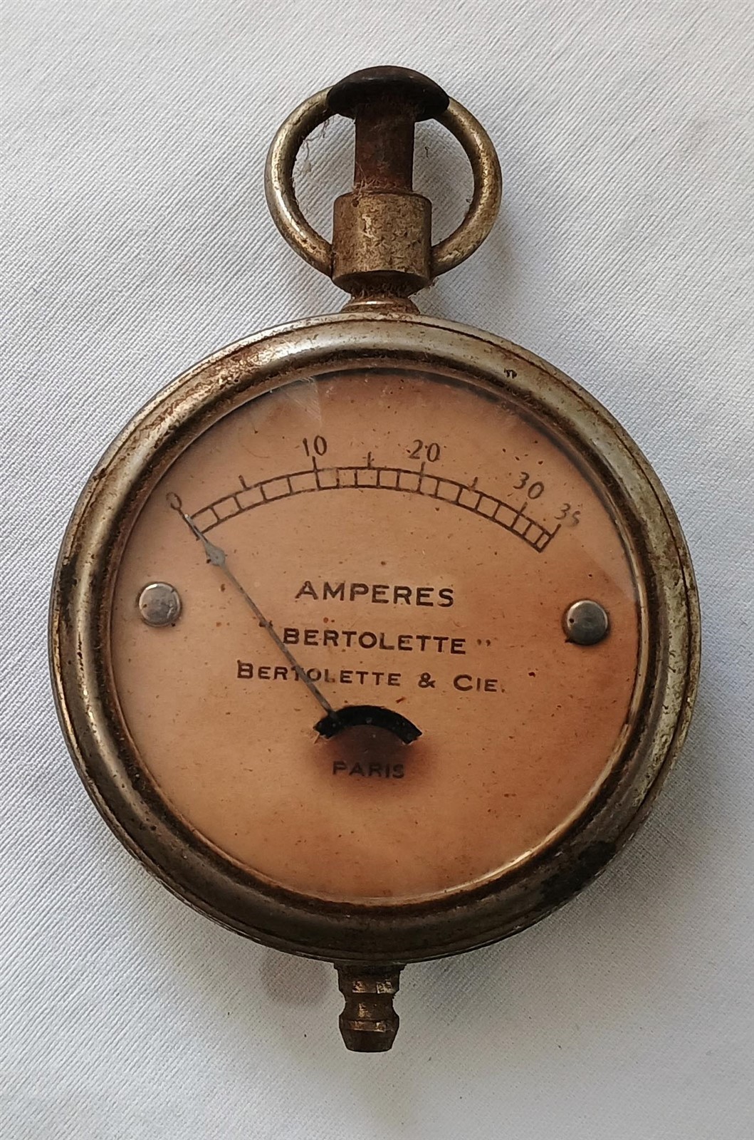Vintage Amperes Gauge Meter Bertolette & Cie Paris
