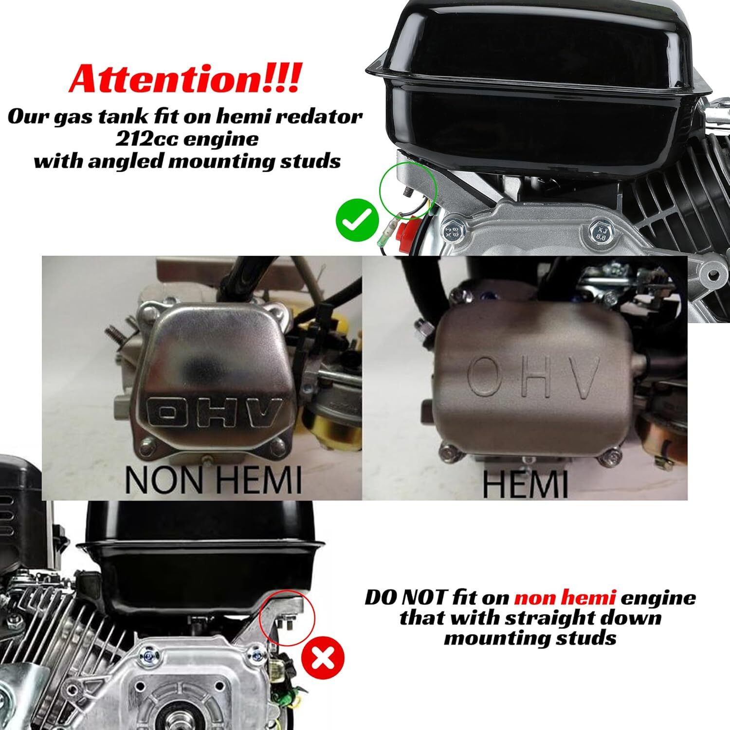 Upgraded Gas Fuel Tank for Mini Bike Go Kart GX160 GX200