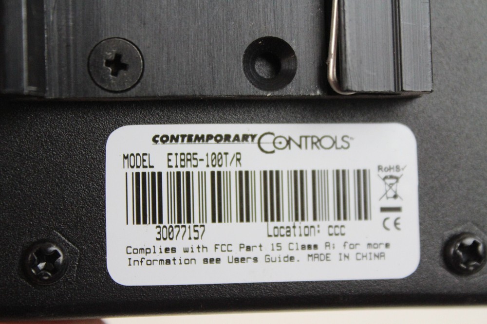 Contemporary Controls EIBA5-100T/R Panel Mount Bas Switch Ethernet 233E