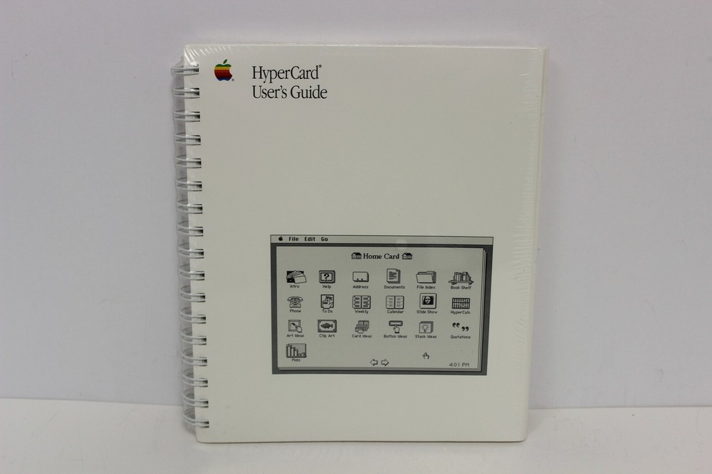 APPLE HYPERCARD USER'S GUIDE 030-3081-D NEW IN SHRINK WRAP