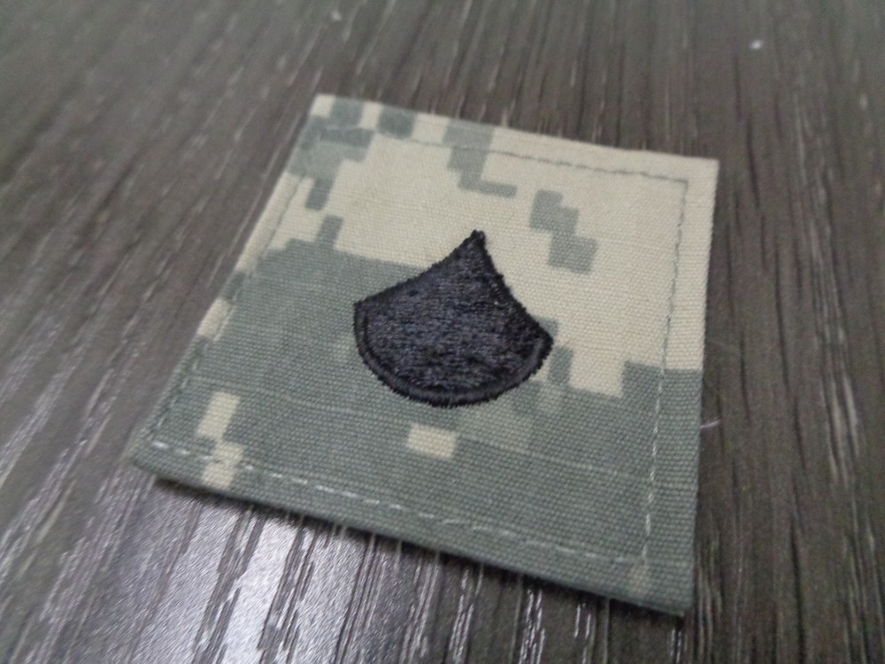 ACU E3 PRIVATE FIRST CLASS PFC Rank Patch Hook Fastener 2” X2” US Army NEW