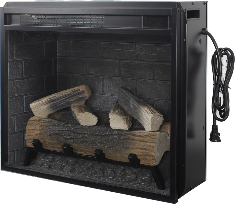 23" Infrared Heating Electric Fireplace Insert w/ Realistic Flame&Remote Control