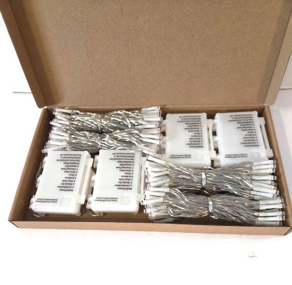 KooPower Battery Operated 100 LED Lights Wire String Light Warm White NEW