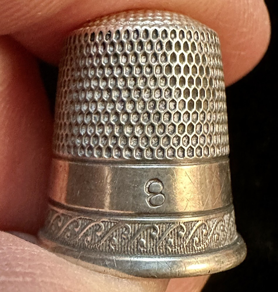 Vintage Sterling Silver Thimble 8
