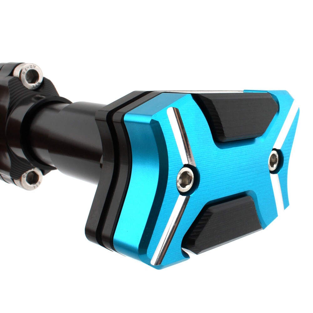 Blue Light Motorcycle Modified Engine Guard Crash Bar Frame Protector 22-30mm