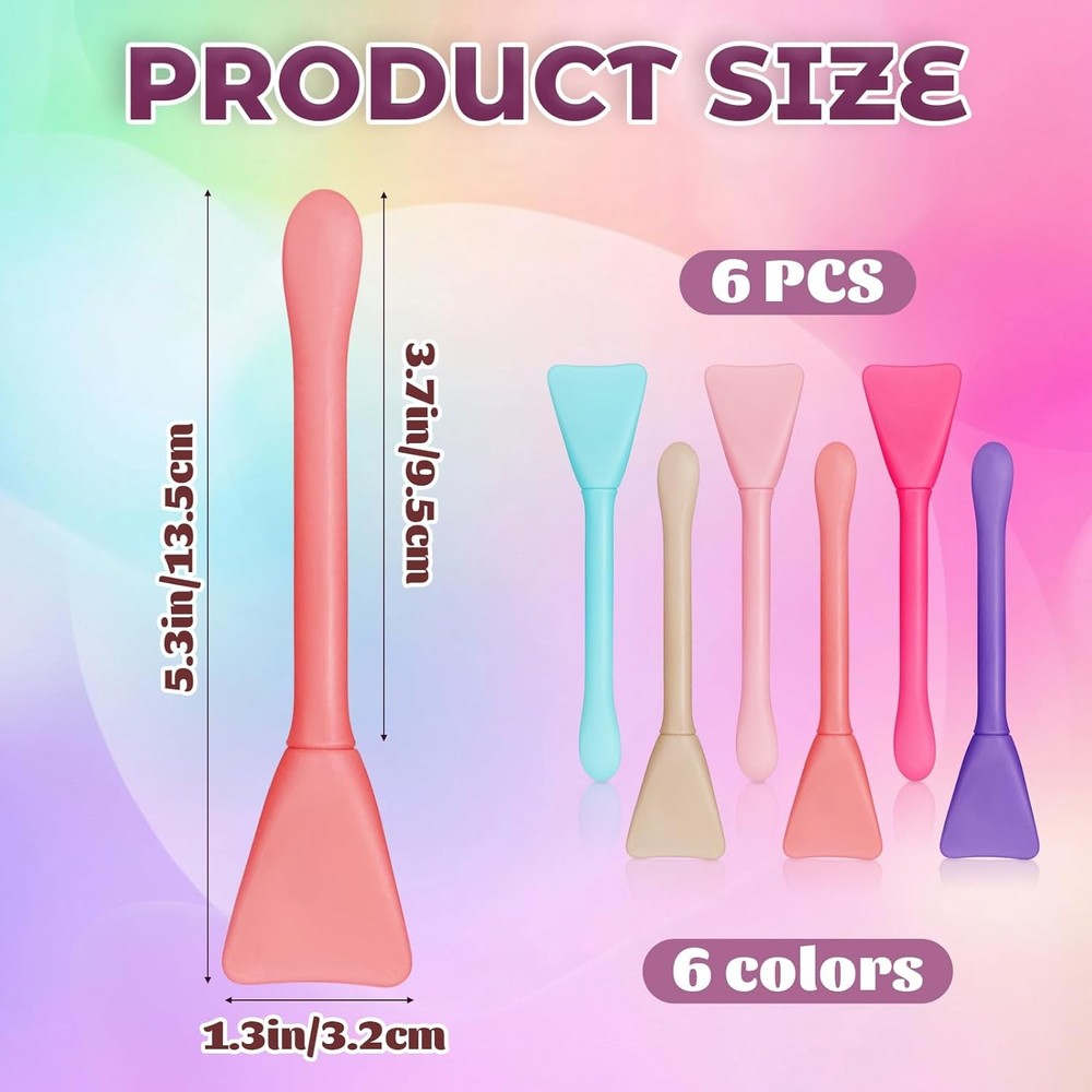5PCS Random Silicone Face Mask Applicator, Face Spatula Makeup Brush