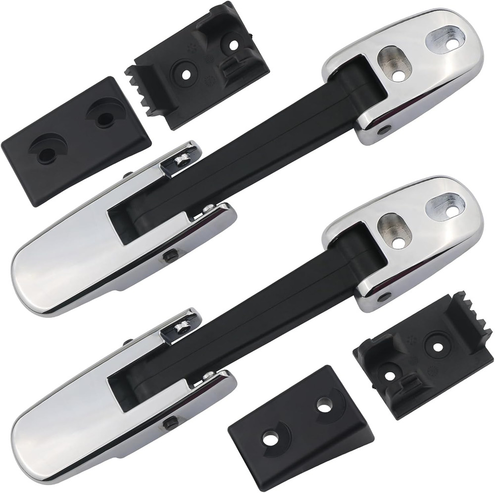 Mack Hood Latch Strap W/Catch Bracket Left Driver & Right Passenger Side Chrome