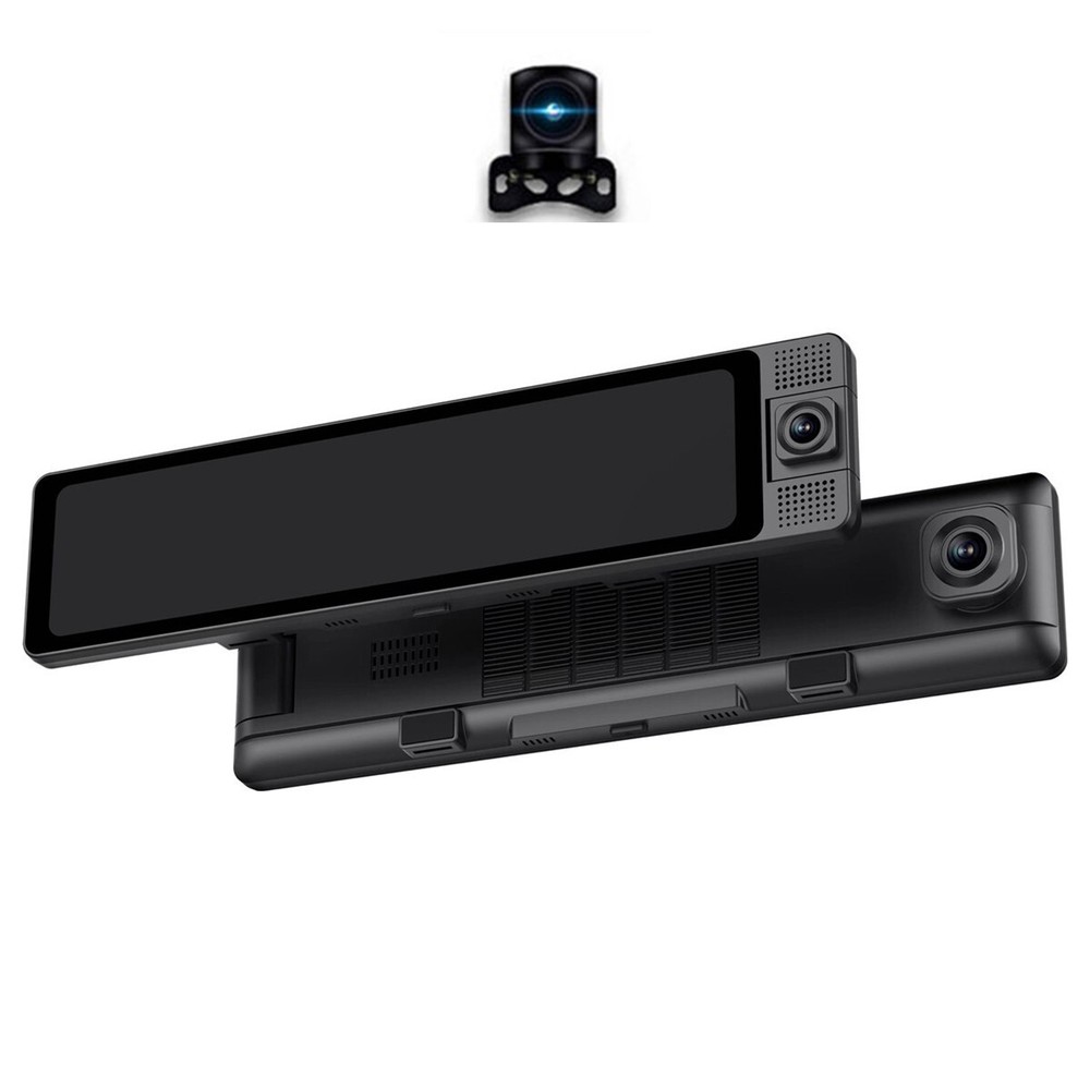 Dash Cam Car DVR Recorder Touch Screen 3 Lens Front/Rear/Inside Camera G-Sensor