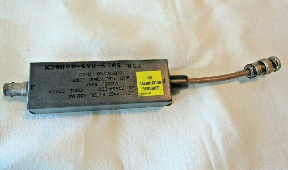 BIRD Electronics LOW PASS FILTER Model 5457, 400 MC