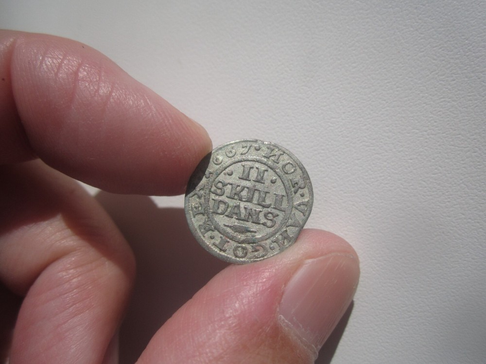 NICE GRADE 1667 DENMARK 2 SKILLING