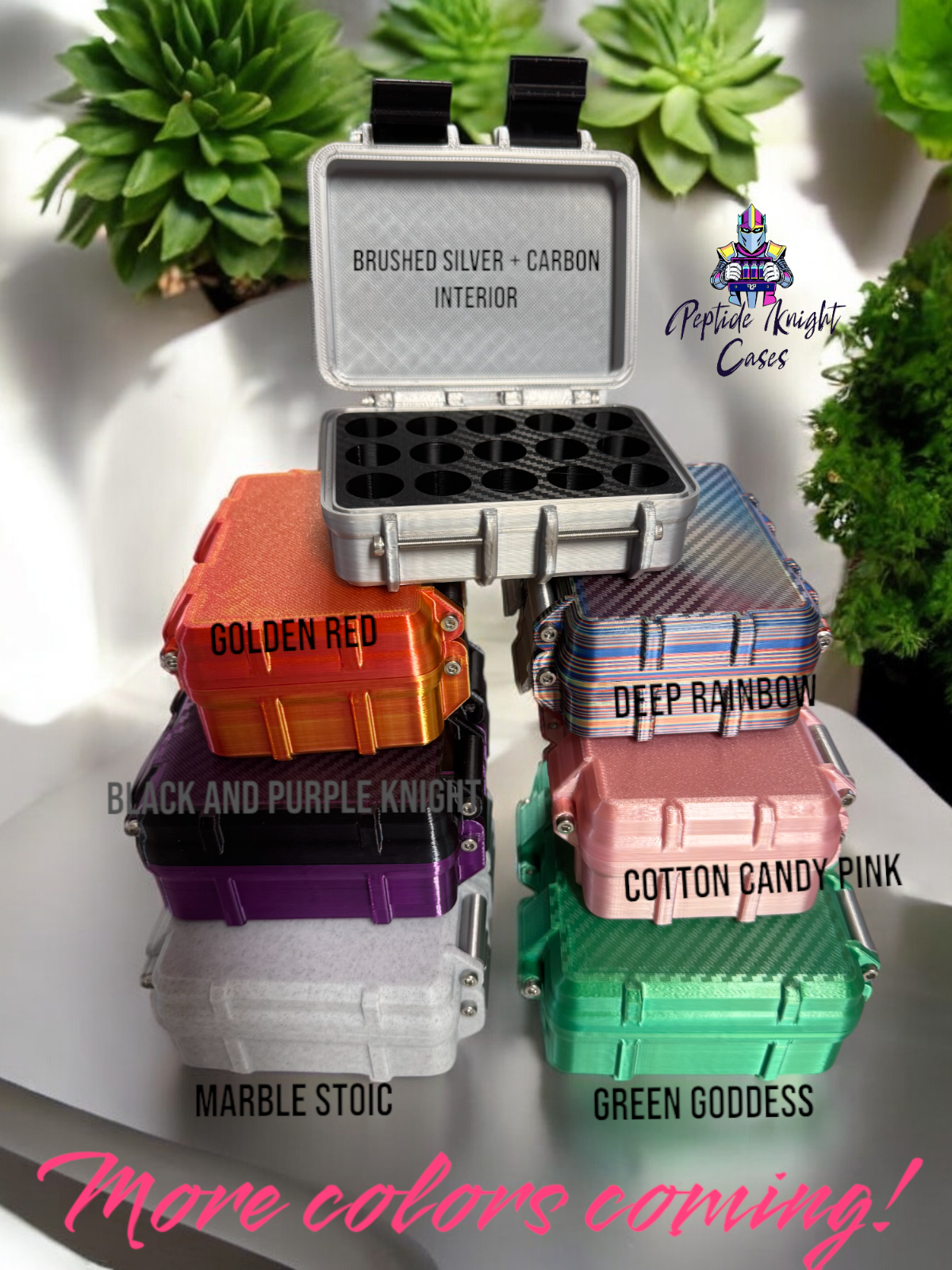 Peptide Vial Storage Container Carrying Case Organizer