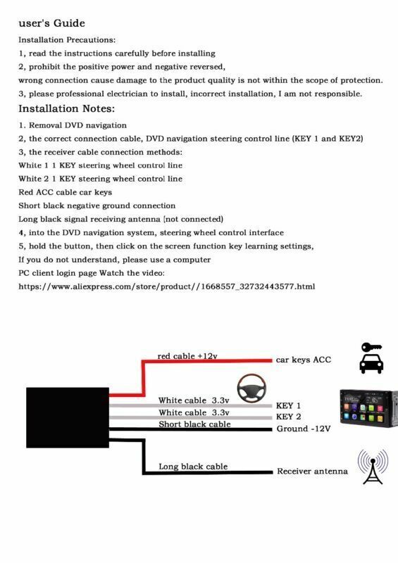 Car DVD GPS Player Steering Wheel Wireless Remote Controller&Audio Volume Switch