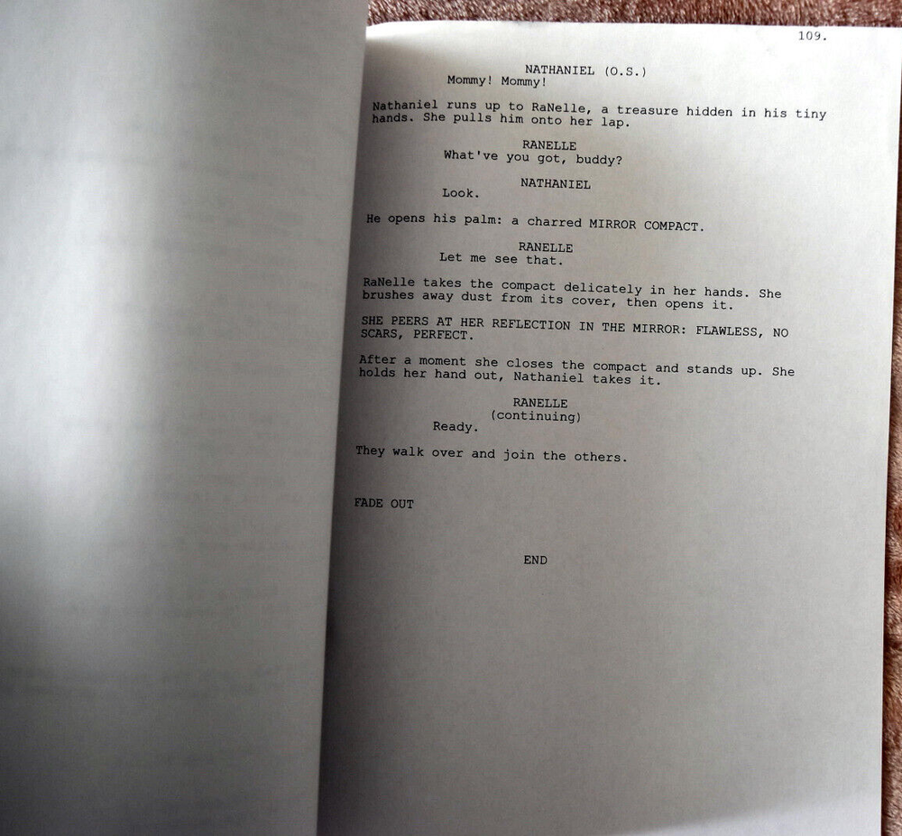 Original " The Burning Within " Fourth Draft Screenplay Script