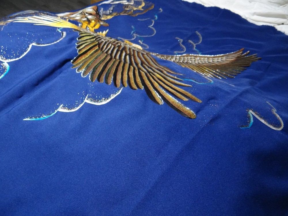 Unique Beautiful hand Embroidered Eagle 40"x 40" Art work
